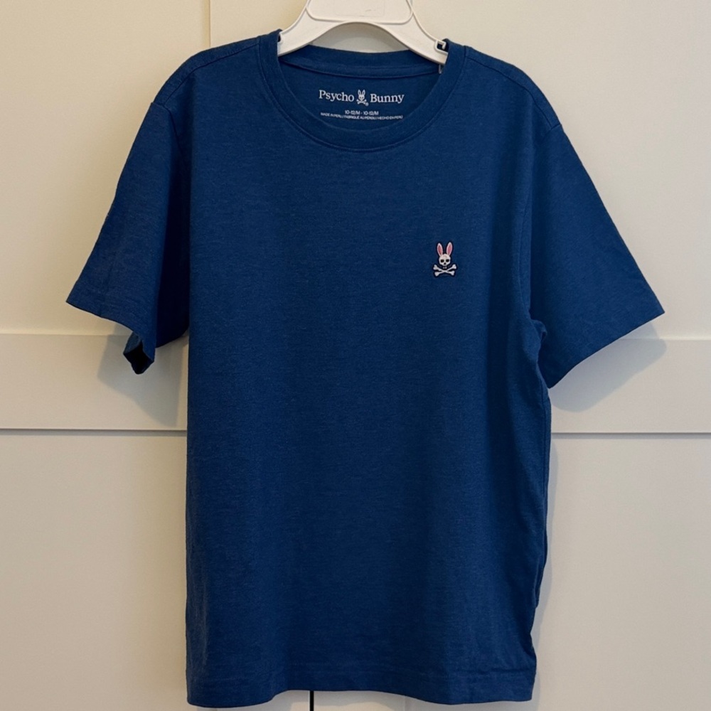 Psycho Bunny boys royal blue Tee with Logo 10/12 Mediun